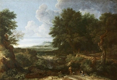 A Classical Landscape with Sportsmen by Gaspard Dughet