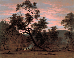 A corroboree of natives in Mills Plains
