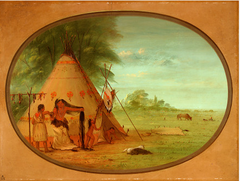 A Crow Chief at His Toilette by George Catlin