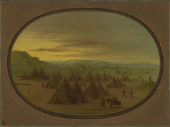 A Crow Village of Skin Tents on the Salmon River by George Catlin
