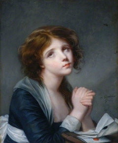 A Girl in Prayer by Jeanne-Philiberte Ledoux