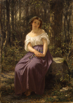 A girl in the woods