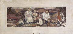 A Letter (mural study, Hartwell, Georgia Post Office) by Orlin E Clayton
