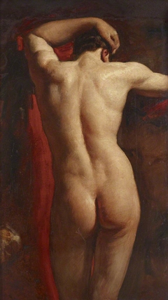 Academic Study of a Male Nude, seen from Behind by William Etty