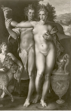 Adam und Eva by Hendrik Goltzius