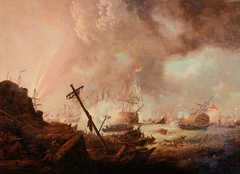 Admiral Sir John Duckworth Forcing Pass through the Dardanelles, 1807 by Philip James de Loutherbourg