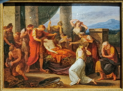 Aeneas mourns Pallas, Evander's son, who was killed by Turnus by Angelica Kauffman