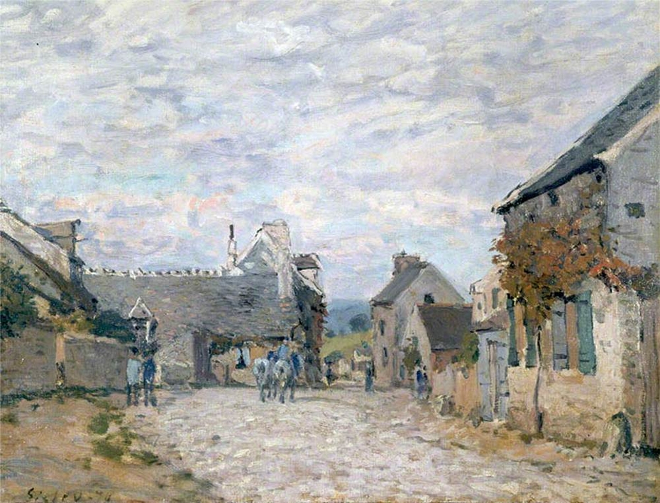 Alfred Sisley - La Petite Place - La Rue du Village - ABDAG000505