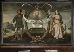 Allegorical representation of the House of Plantin printer's mark by Anonymous