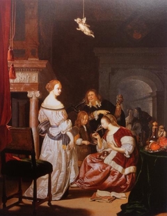 An Elegant Company in an Interior by Frans van Mieris the Elder
