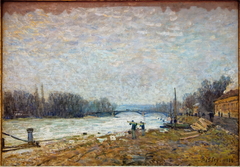 Après la débâcle, la Seine au pont de Suresnes by Alfred Sisley