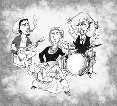band illustration by Kyriakos Mauridis