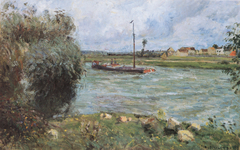 Banks of the Oise, the Countryside near Pontoise by Camille Pissarro