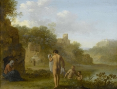 Bathing men by Cornelis van Poelenburch