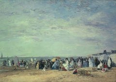 Beach of Trouville by Eugène Boudin
