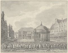 Beëdiging van het Regeringsreglement op de Grote Markt te Haarlem, 5 september 1787 by Vincent Jansz van der Vinne