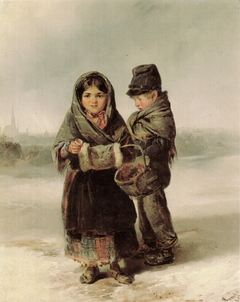 Begging children at the Glacis in Vienna