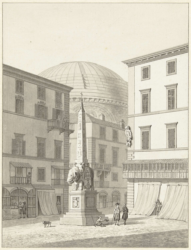 Bernini's monument voor Alexander VII op de piazza della Minerva te Rome