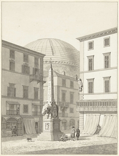 Bernini's monument voor Alexander VII op de piazza della Minerva te Rome by Daniël Dupré