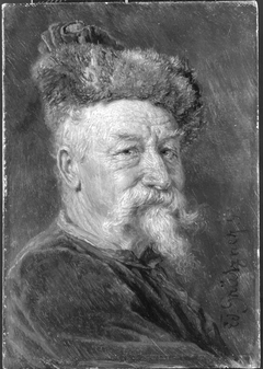 Bildnis eines alten Mannes mit Pelzmütze by Eduard von Grützner