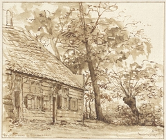 Boerderij met bomen, bij Meerenberg te Bloemendaal by Pieter Ernst Hendrik Praetorius
