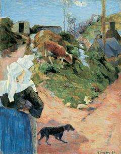 Breton Women at the Turn by Paul Gauguin