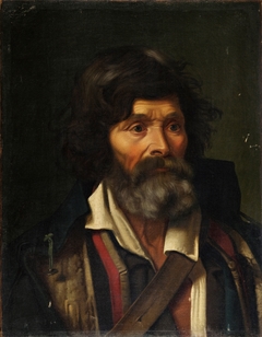 Bust picture of a Grey-bearded Italian Countryman by Frederik Vermehren