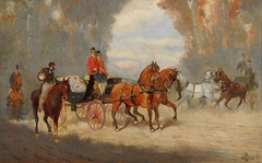 Carriages in a Park by Alexander von Bensa