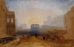 Claudian Harbour Scene: Study for ‘Dido Directing the Equipment of the Fleet’ by J. M. W. Turner
