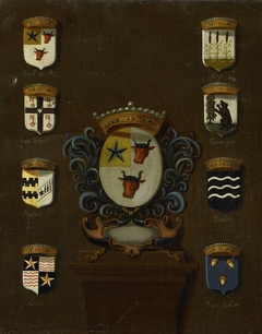 Coat of Arms of Sara van Os, Wife of Jan van Reyersbergh with its eight quarterings by Unknown Artist