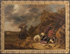 De bekering van Saulus op weg naar Damascus by Gerrit Claesz Bleker