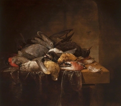 Dead Song Birds on a Table by Cornelis Lelienbergh