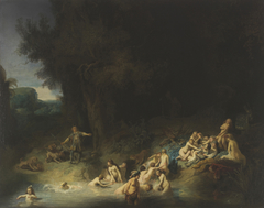 Diana Bathing with her Nymphs with Actaeon and Callisto by Rembrandt