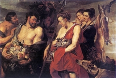 Diana Presenting the Catch to Pan by Peter Paul Rubens