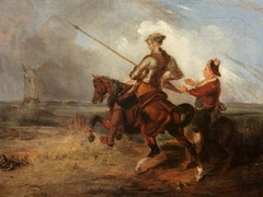 Don Quixote Tilting at a Windmill by William Stewart Watson