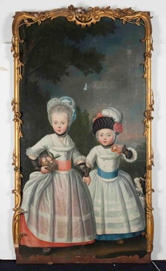 Double portrait of Isabella van Scheltinga and sister Jetske van Scheltinga by Friedrich Ludwig Hauck