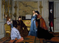 Elegant Figures in a Salon by Anonymous