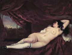 Femme nue couchée by Gustave Courbet