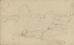Figuur in een landschap by George Hendrik Breitner