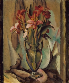 Flowers in a Handled Vase