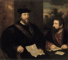 French Cardinal Georges d'Armagnac (1501-1585) and his secretary G. Philandrier by Anonymous