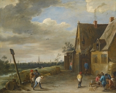 Game of Nine-pins with View of Antwerp by David Teniers the Younger