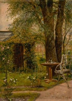 Garden with a Table by Eduard Majsch