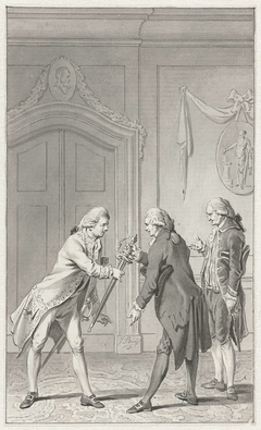 Geschenk aan admiraal Bailli de Suffren namens de Staten-Generaal, 1784 by Jacobus Buys