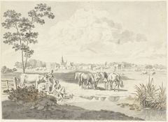 Gezicht op Wageningen by Hendrik Hoogers