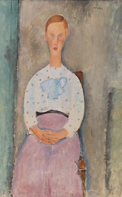 Girl with a Polka-Dot Blouse by Amedeo Modigliani