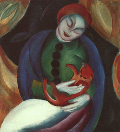 Girl with Cat II by Franz Marc