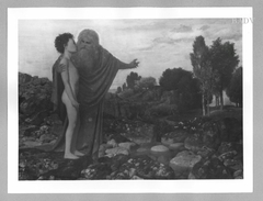 Gott führt Adam ins Paradies by Arnold Böcklin