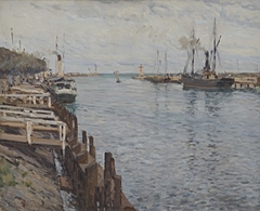 Hafeneinfahrt von Warnemünde by Ulrich Hübner