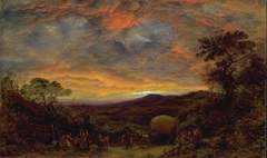 Harvest Home, Sunset: The Last Load by John Linnell
